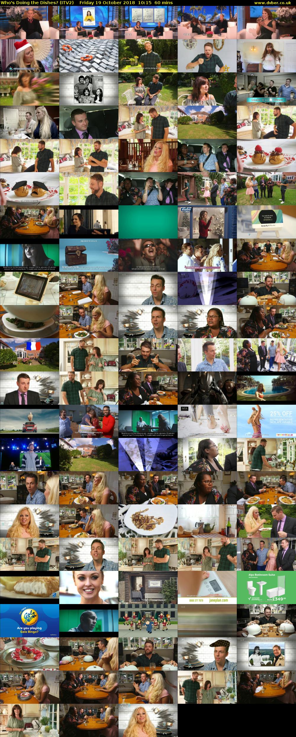 Who's Doing the Dishes? (ITV2) Friday 19 October 2018 10:15 - 11:15