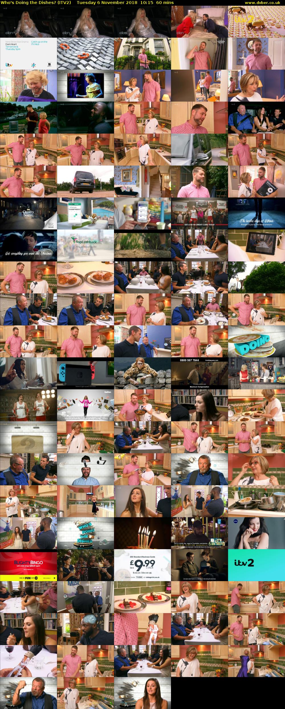 Who's Doing the Dishes? (ITV2) Tuesday 6 November 2018 10:15 - 11:15