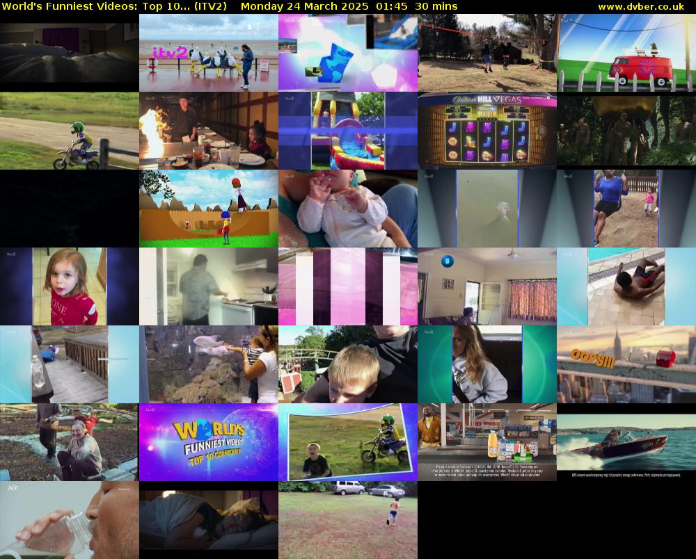World's Funniest Videos: Top 10... (ITV2) Monday 24 March 2025 01:45 - 02:15