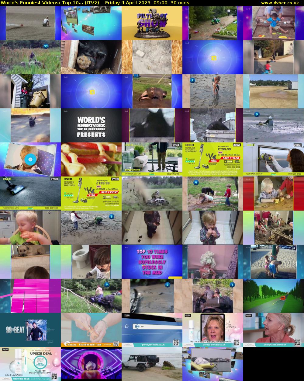 World's Funniest Videos: Top 10... (ITV2) Friday 4 April 2025 09:00 - 09:30