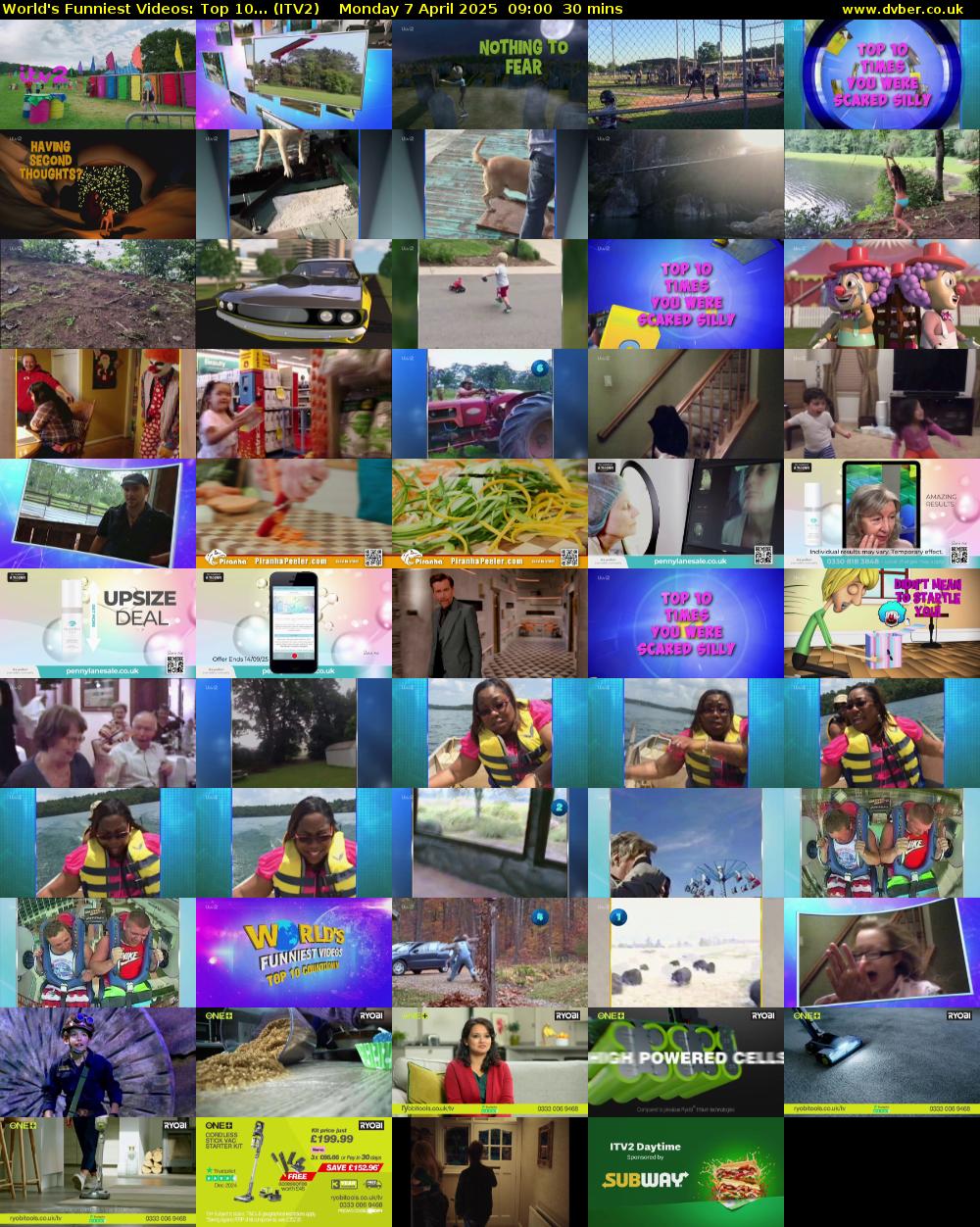 World's Funniest Videos: Top 10... (ITV2) Monday 7 April 2025 09:00 - 09:30