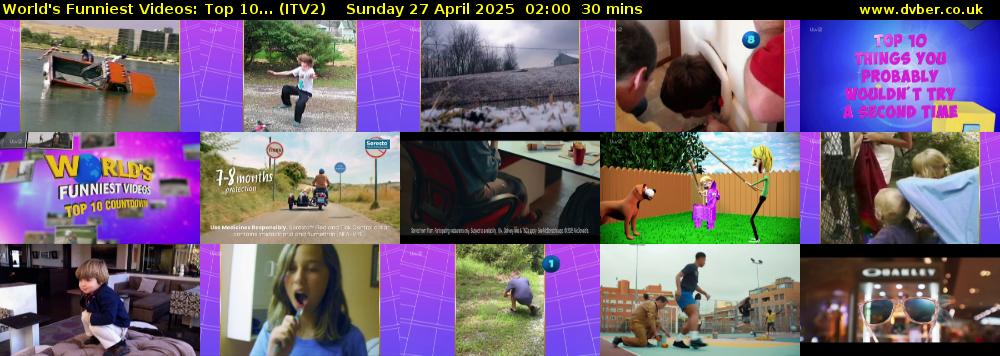 World's Funniest Videos: Top 10... (ITV2) Sunday 27 April 2025 02:00 - 02:30