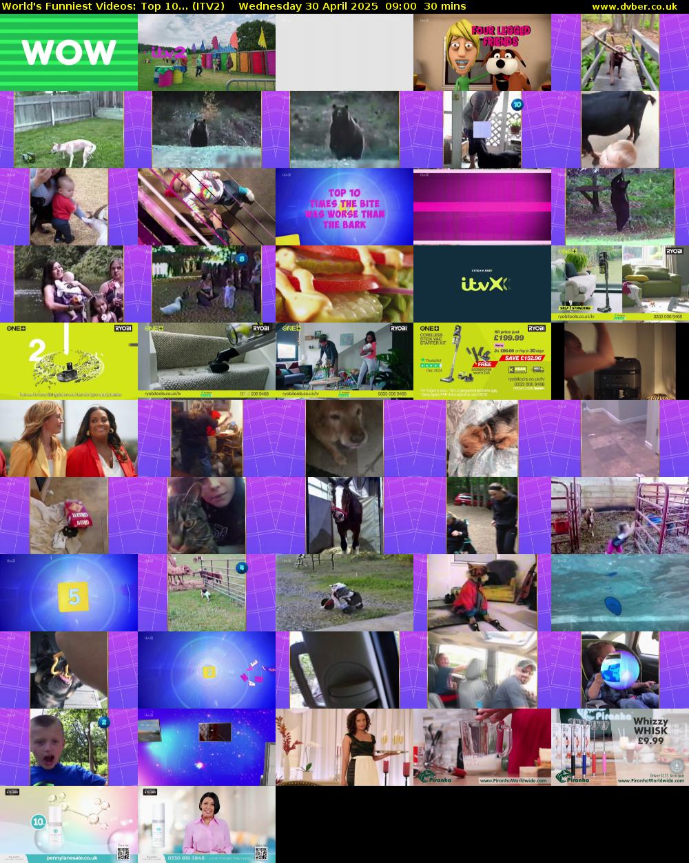 World's Funniest Videos: Top 10... (ITV2) Wednesday 30 April 2025 09:00 - 09:30
