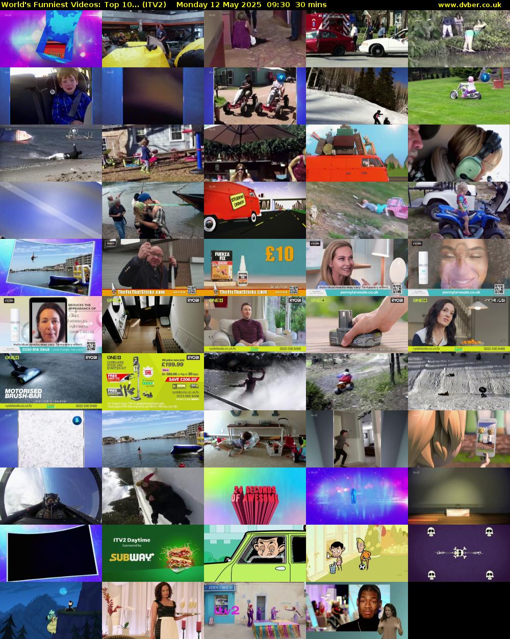World's Funniest Videos: Top 10... (ITV2) Monday 12 May 2025 09:30 - 10:00