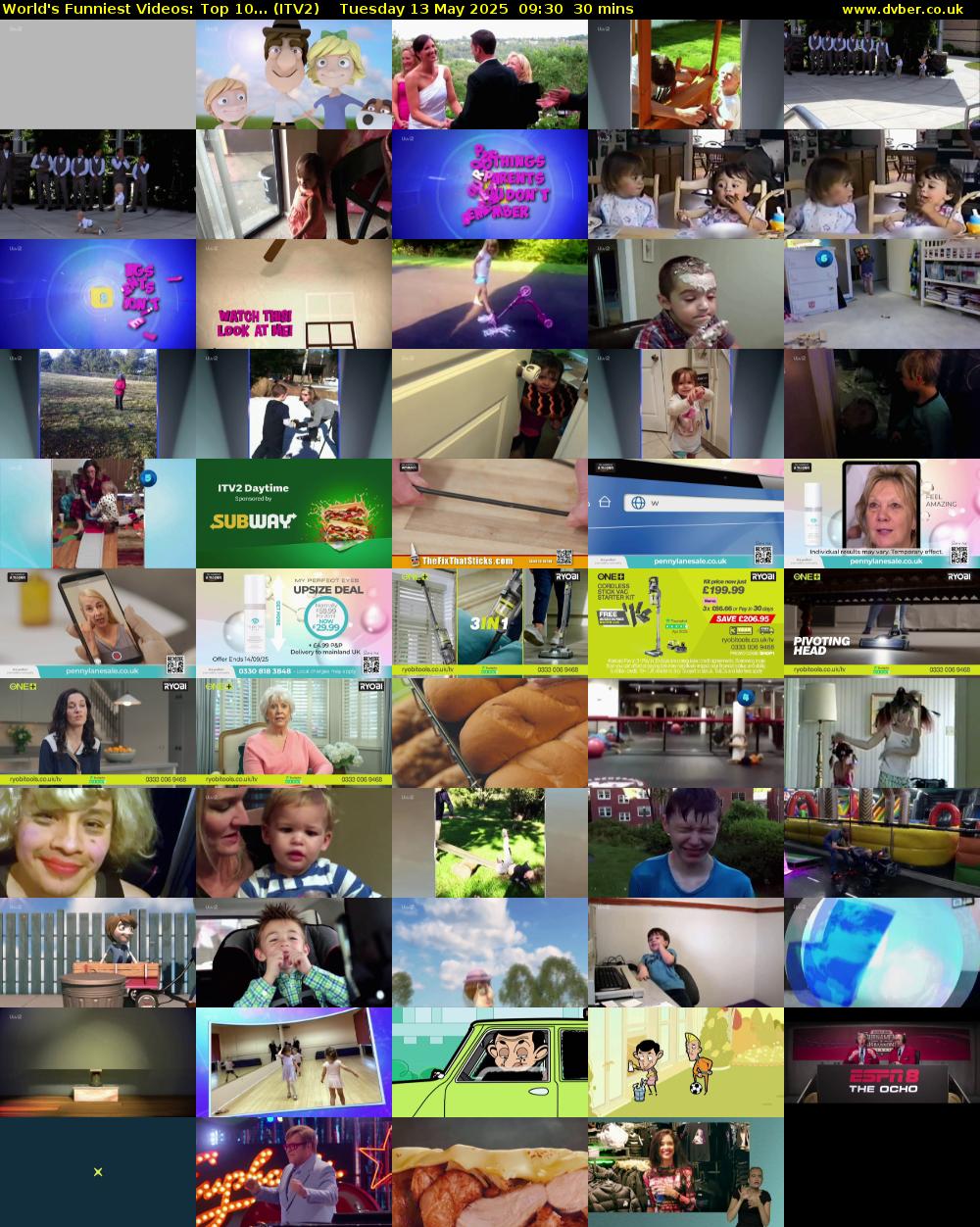 World's Funniest Videos: Top 10... (ITV2) Tuesday 13 May 2025 09:30 - 10:00
