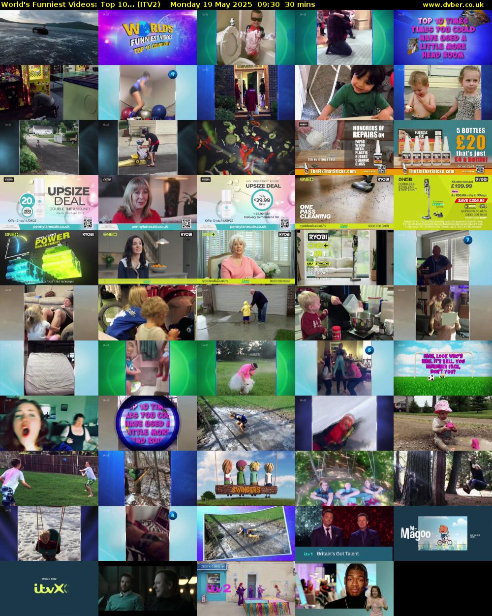 World's Funniest Videos: Top 10... (ITV2) Monday 19 May 2025 09:30 - 10:00