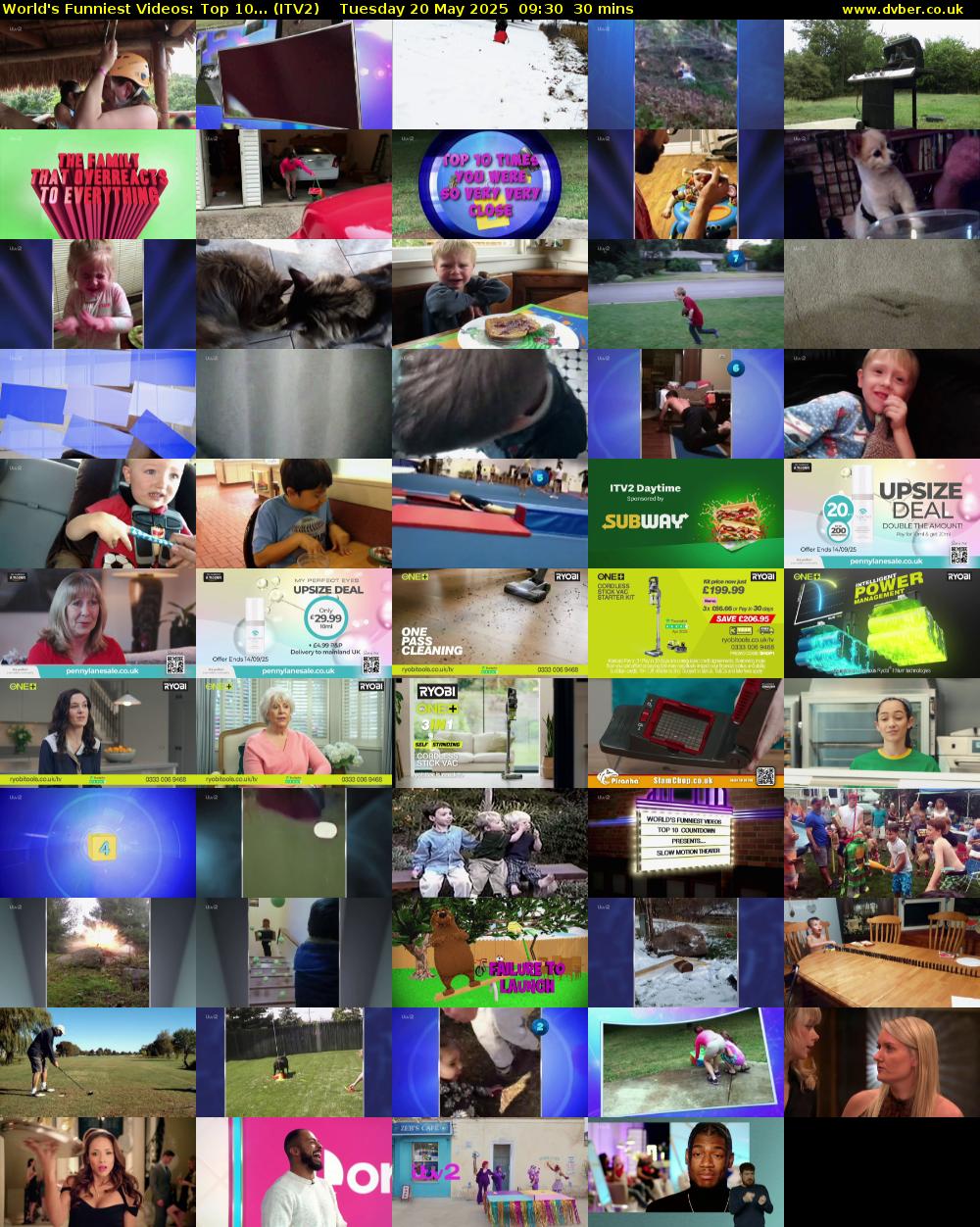 World's Funniest Videos: Top 10... (ITV2) Tuesday 20 May 2025 09:30 - 10:00