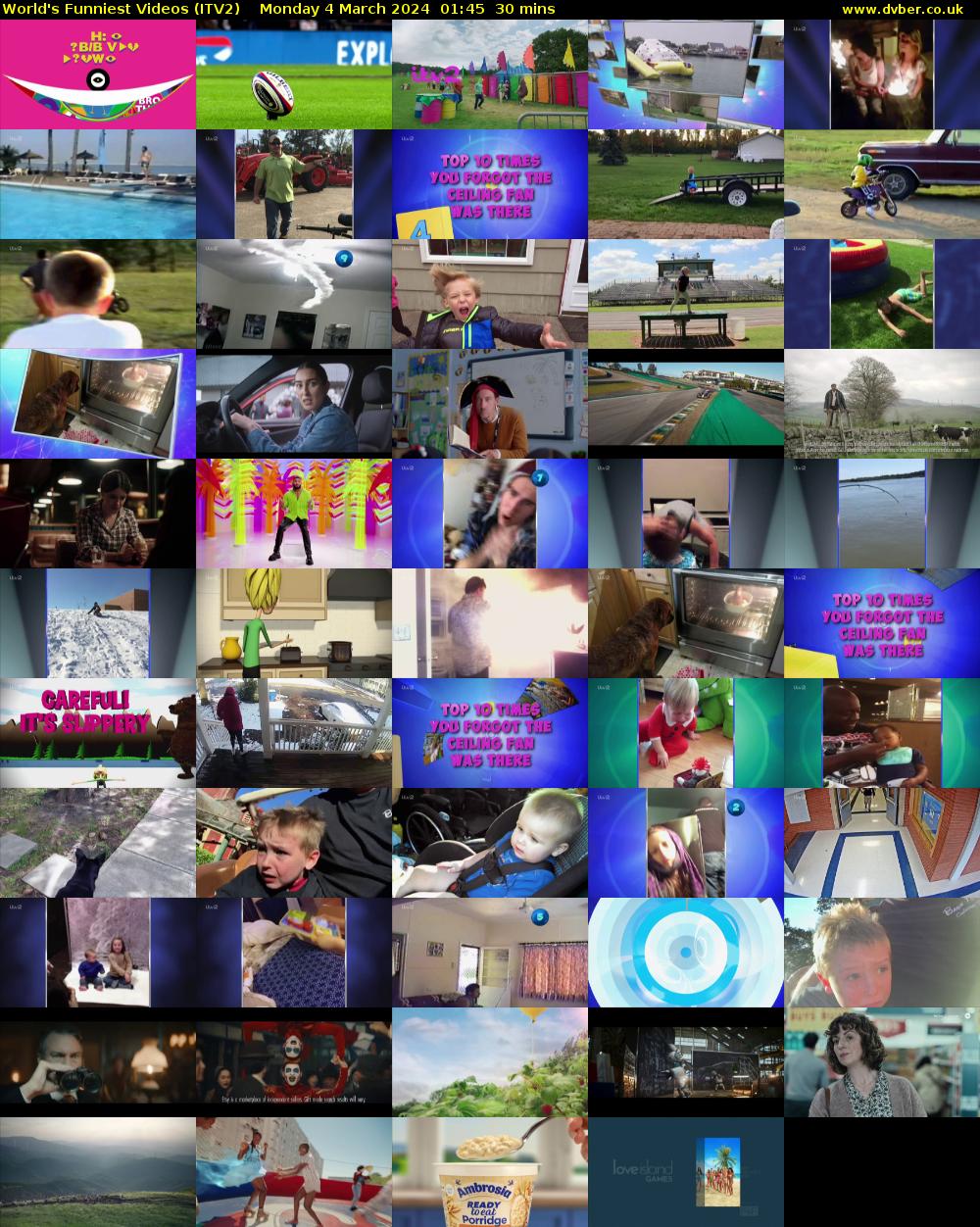 World's Funniest Videos (ITV2) Monday 4 March 2024 01:45 - 02:15