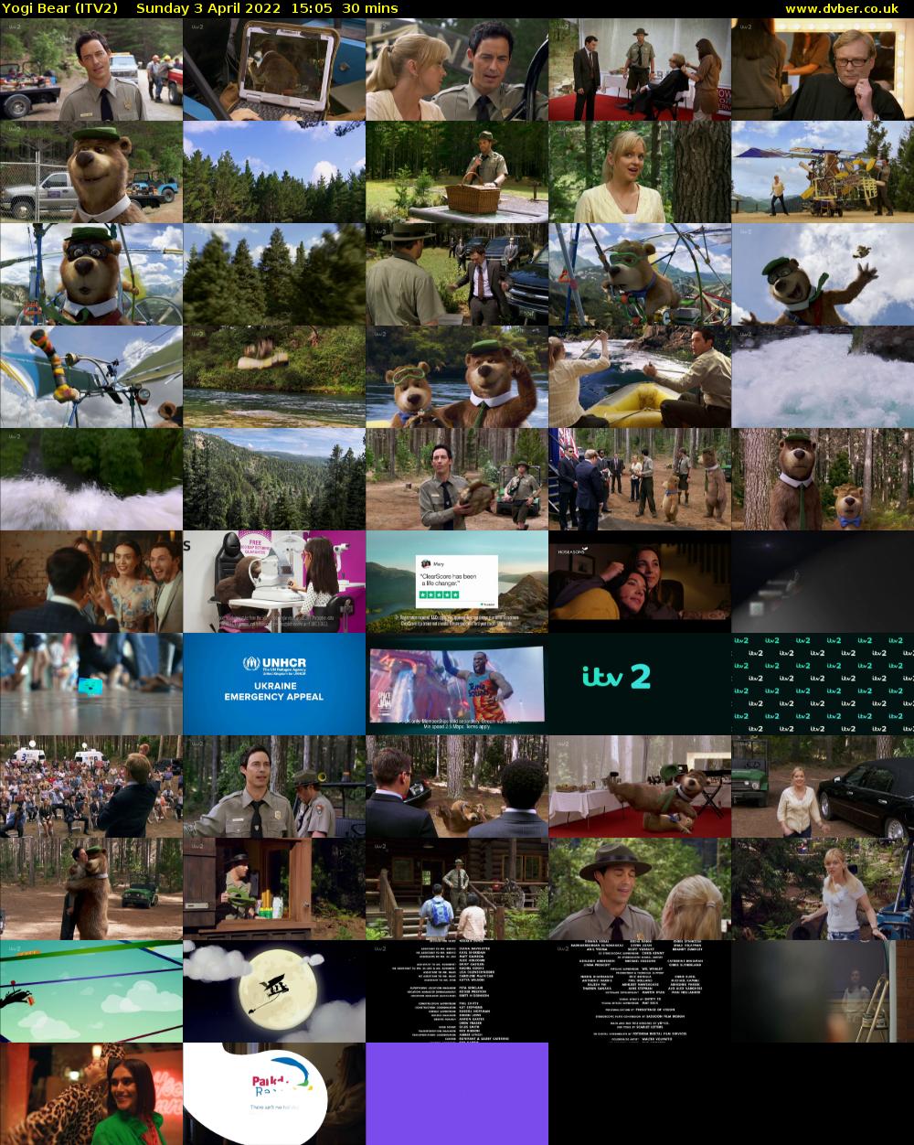 Yogi Bear (ITV2) Sunday 3 April 2022 15:05 - 15:35