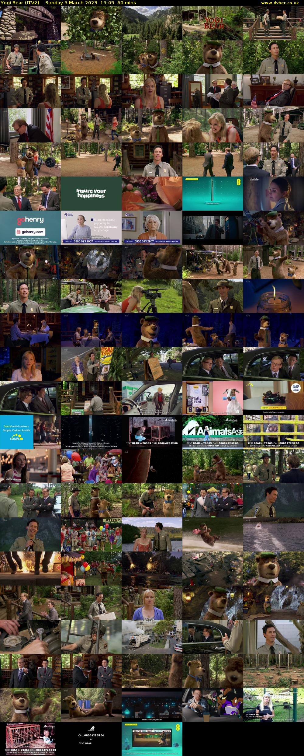 Yogi Bear (ITV2) Sunday 5 March 2023 15:05 - 16:05