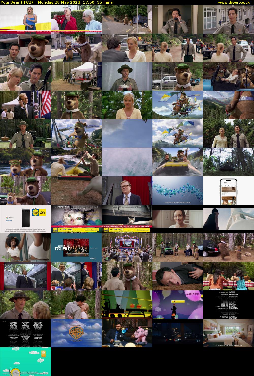 Yogi Bear (ITV2) Monday 29 May 2023 17:50 - 18:25