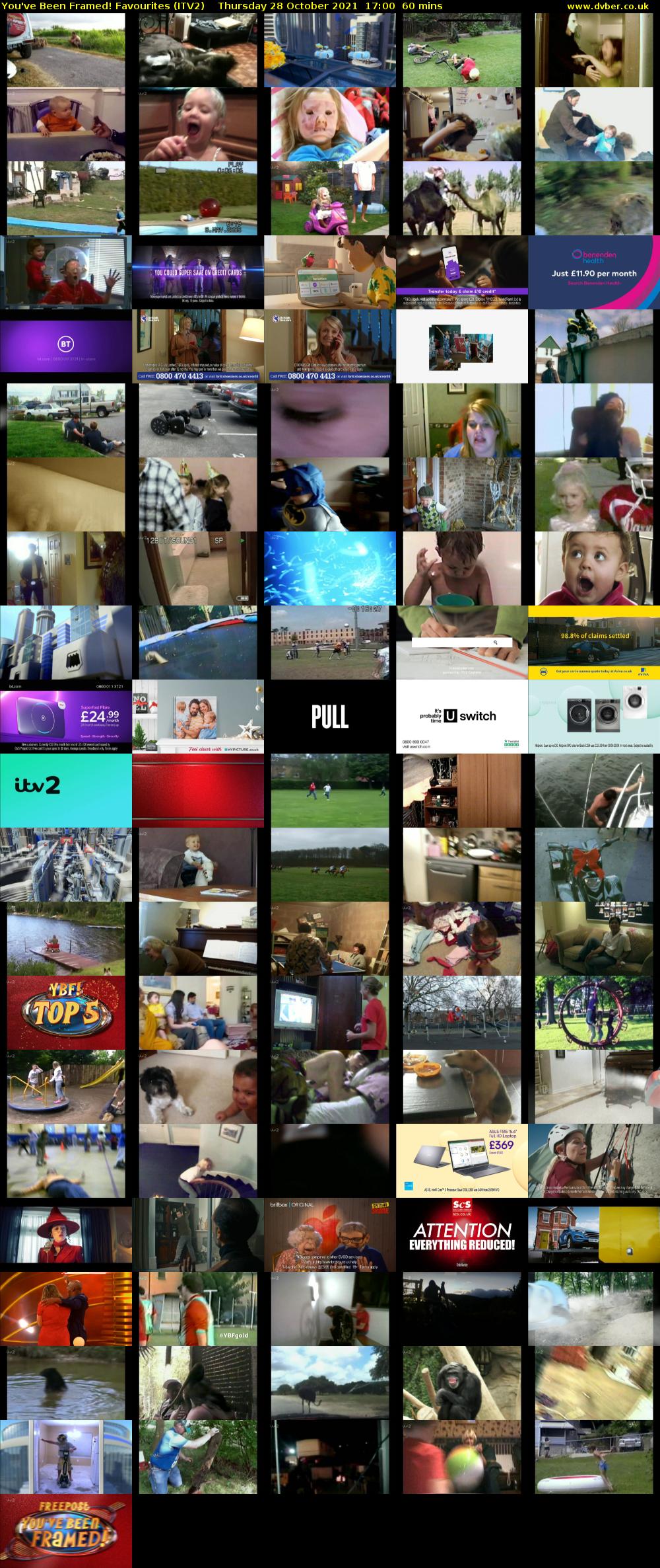 You've Been Framed! Favourites (ITV2) Thursday 28 October 2021 17:00 - 18:00
