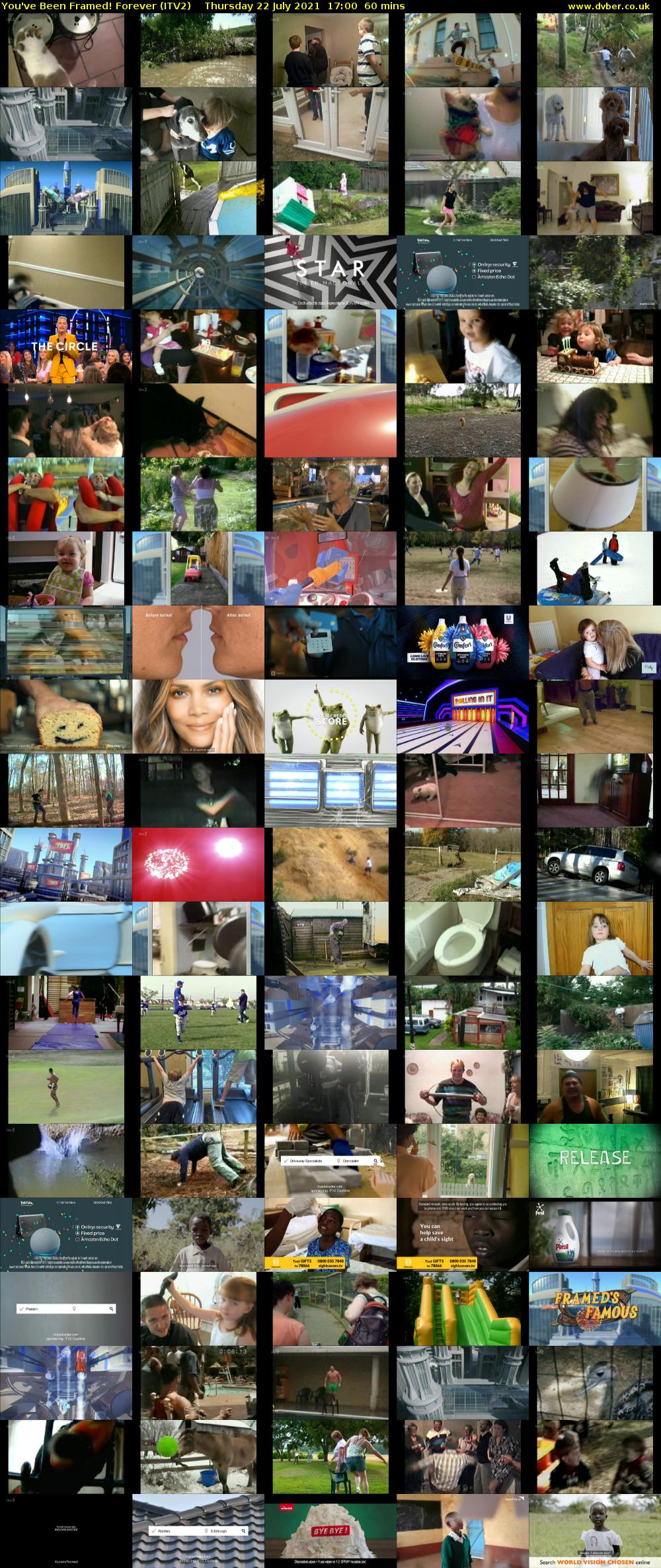 You've Been Framed! Forever (ITV2) Thursday 22 July 2021 17:00 - 18:00