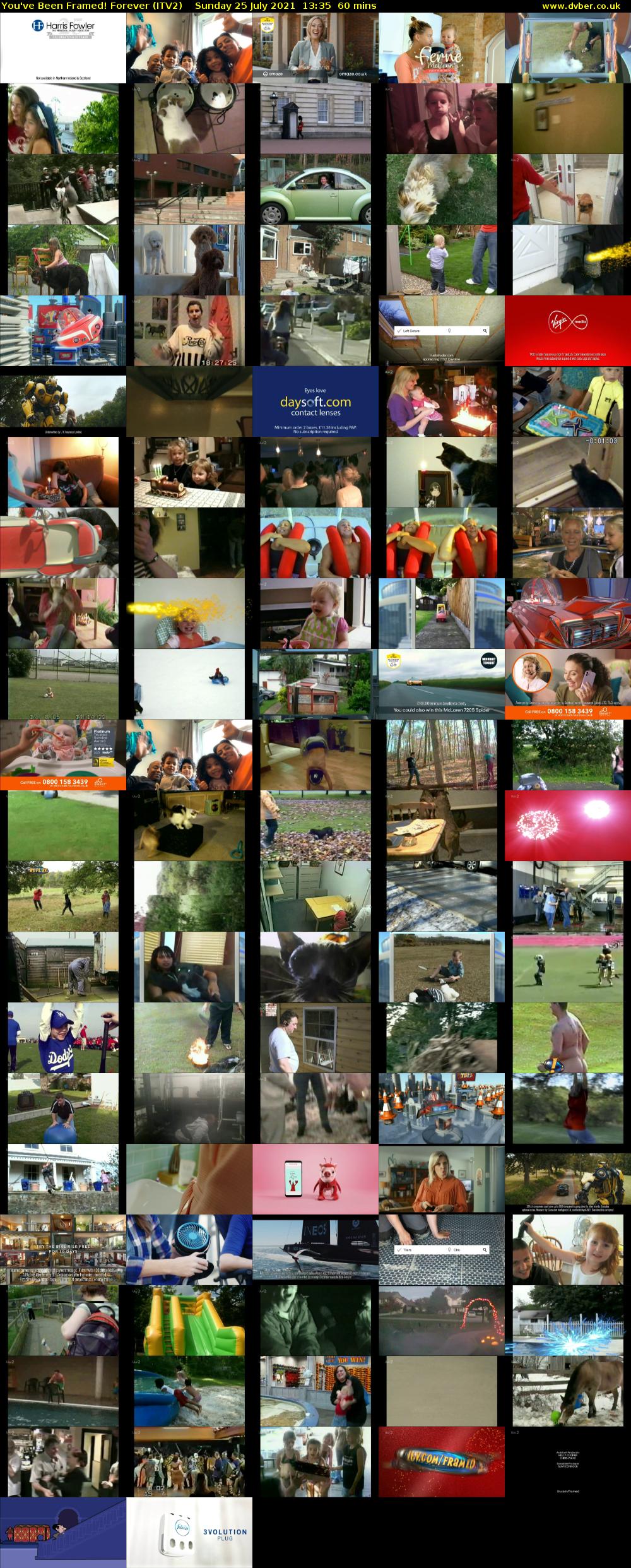 You've Been Framed! Forever (ITV2) Sunday 25 July 2021 13:35 - 14:35