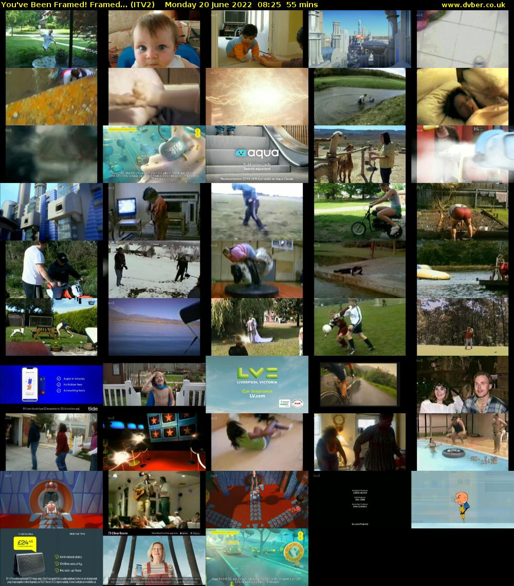 You've Been Framed! Framed... (ITV2) Monday 20 June 2022 08:25 - 09:20