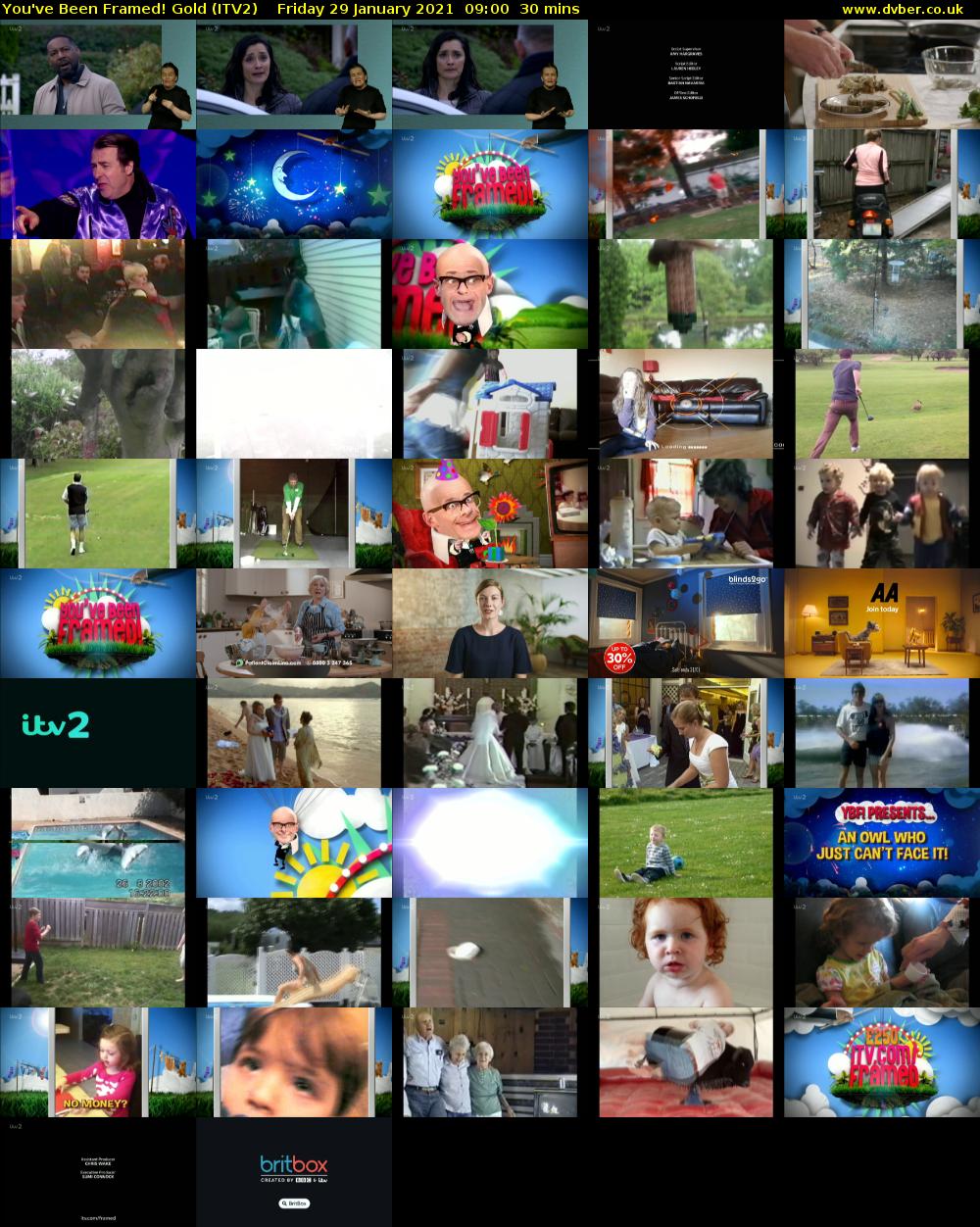 You've Been Framed! Gold (ITV2) Friday 29 January 2021 09:00 - 09:30