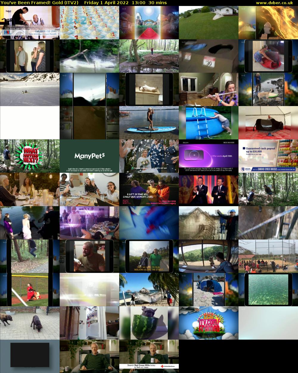 You've Been Framed! Gold (ITV2) Friday 1 April 2022 13:00 - 13:30