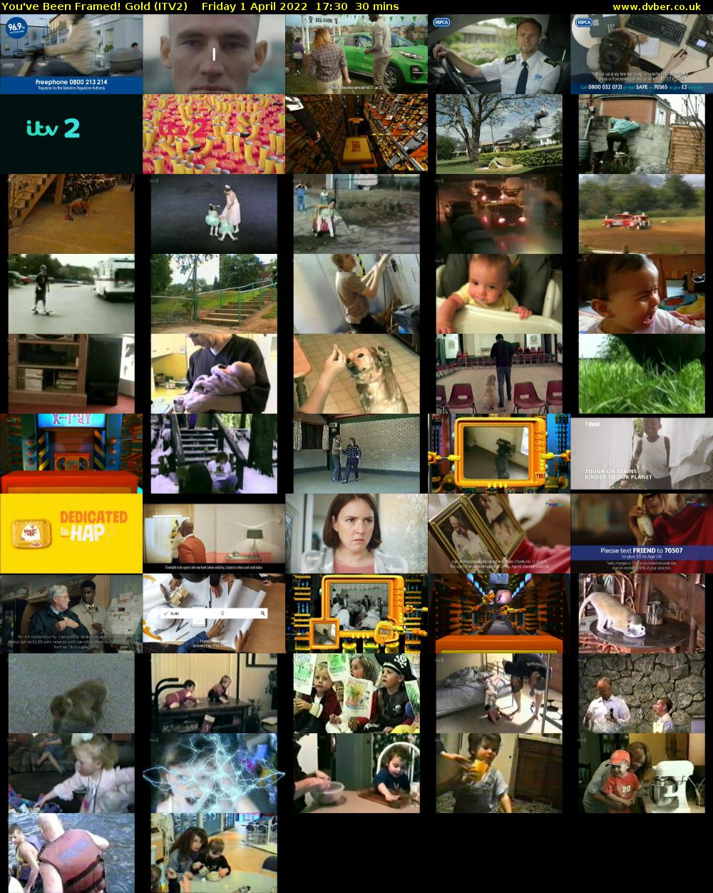 You've Been Framed! Gold (ITV2) Friday 1 April 2022 17:30 - 18:00