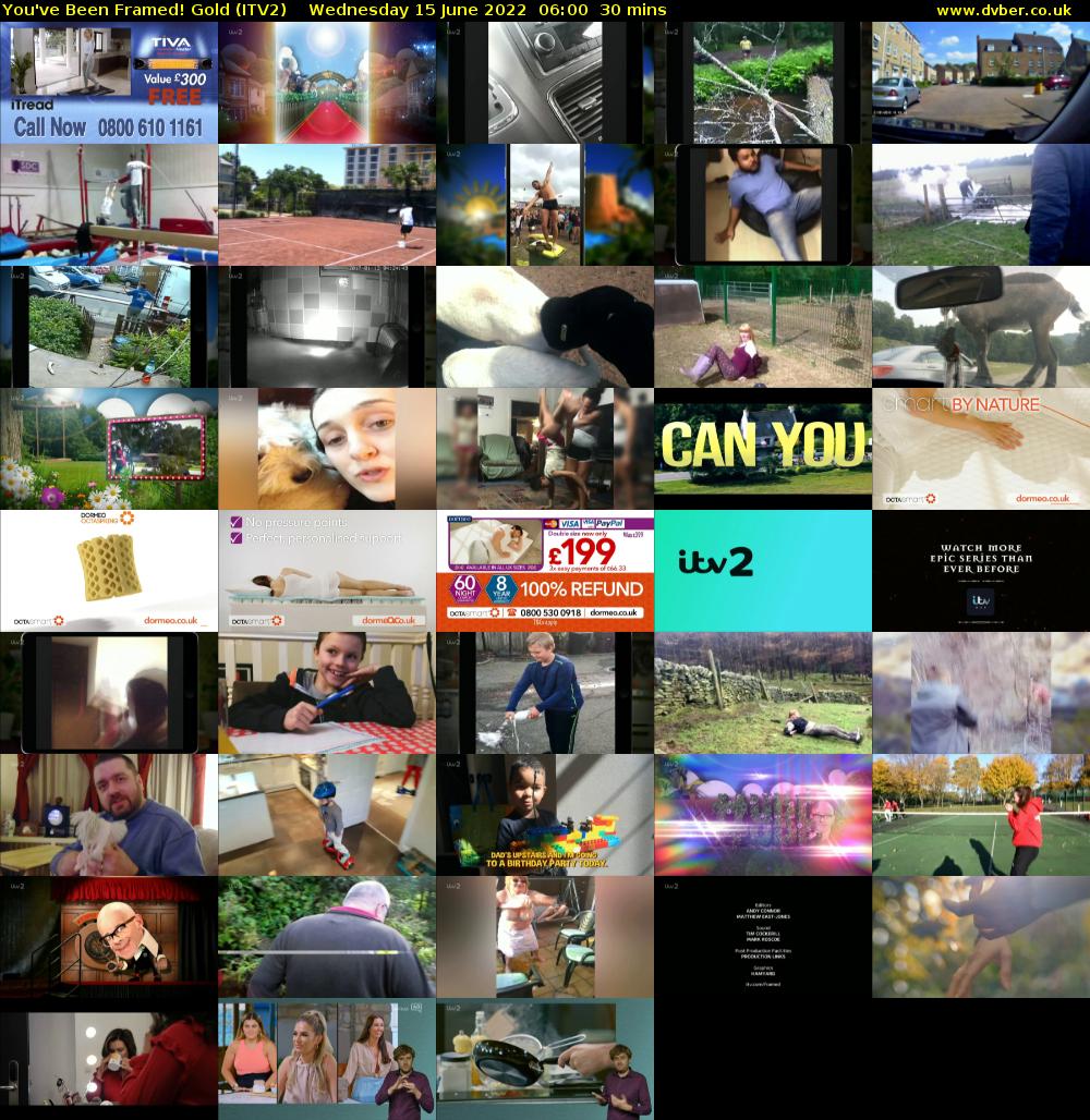 You've Been Framed! Gold (ITV2) Wednesday 15 June 2022 06:00 - 06:30