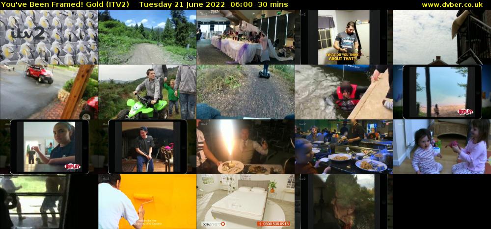 You've Been Framed! Gold (ITV2) Tuesday 21 June 2022 06:00 - 06:30