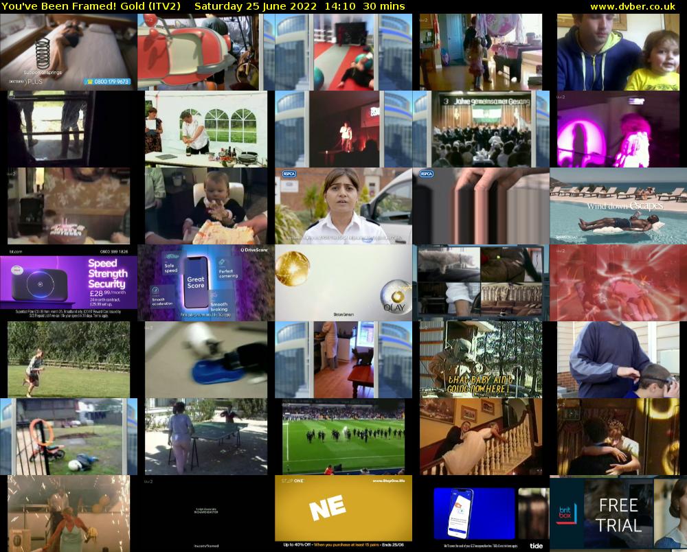 You've Been Framed! Gold (ITV2) Saturday 25 June 2022 14:10 - 14:40