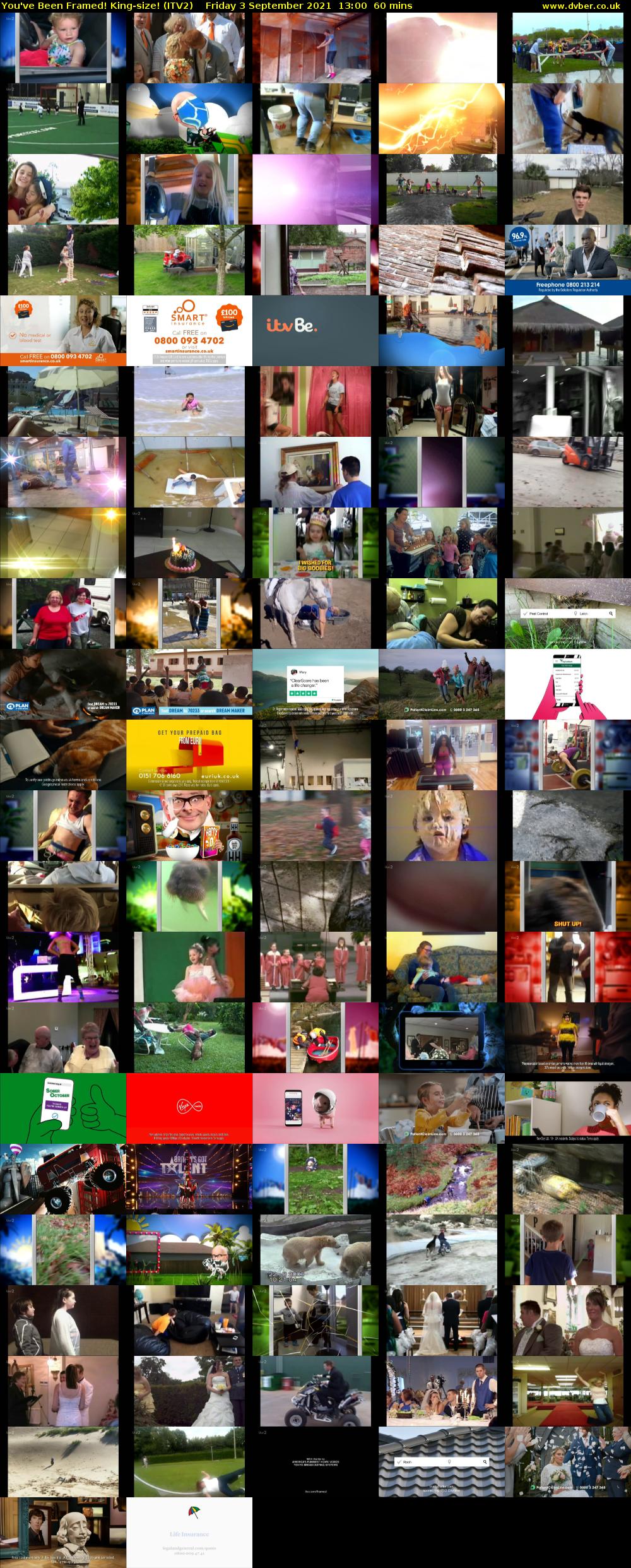 You've Been Framed! King-size! (ITV2) Friday 3 September 2021 13:00 - 14:00