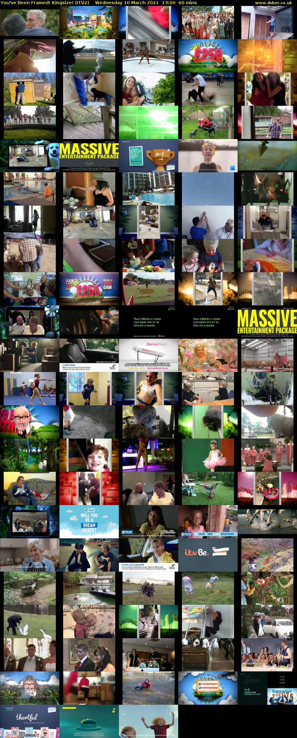 You've Been Framed! Kingsize! (ITV2) Wednesday 10 March 2021 13:00 - 14:00