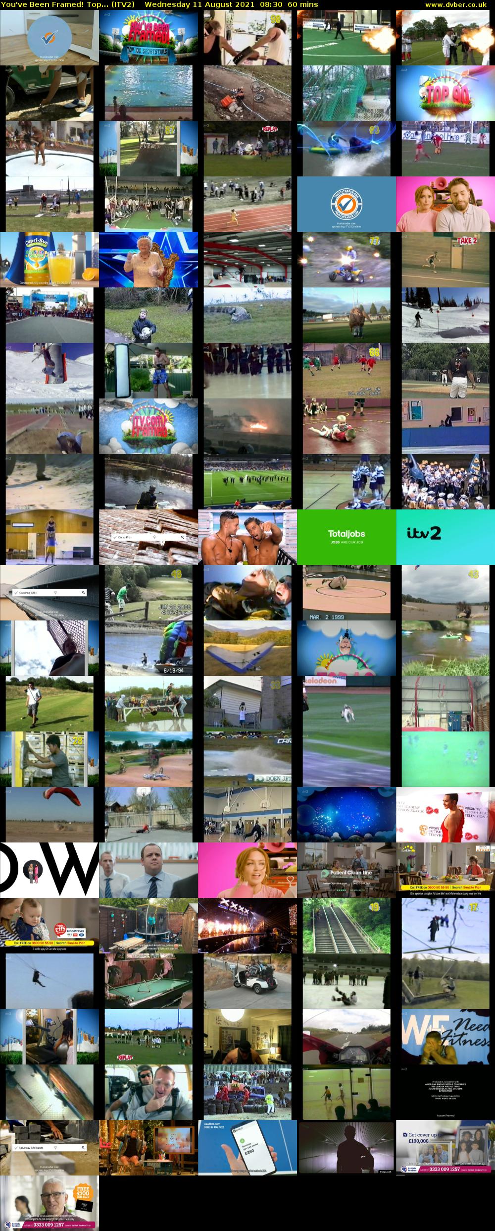 You've Been Framed! Top... (ITV2) Wednesday 11 August 2021 08:30 - 09:30