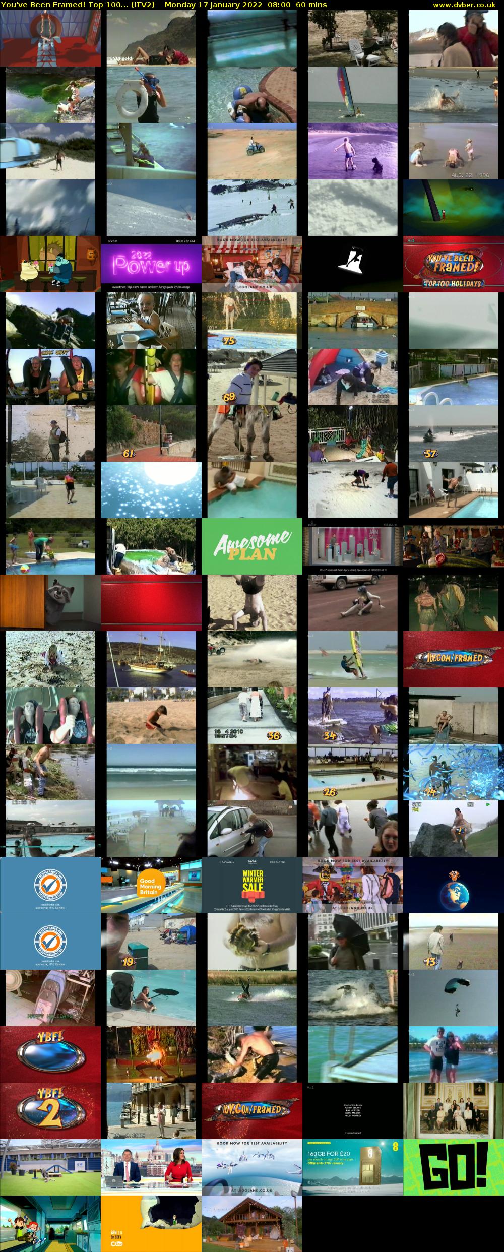 You've Been Framed! Top 100... (ITV2) Monday 17 January 2022 08:00 - 09:00