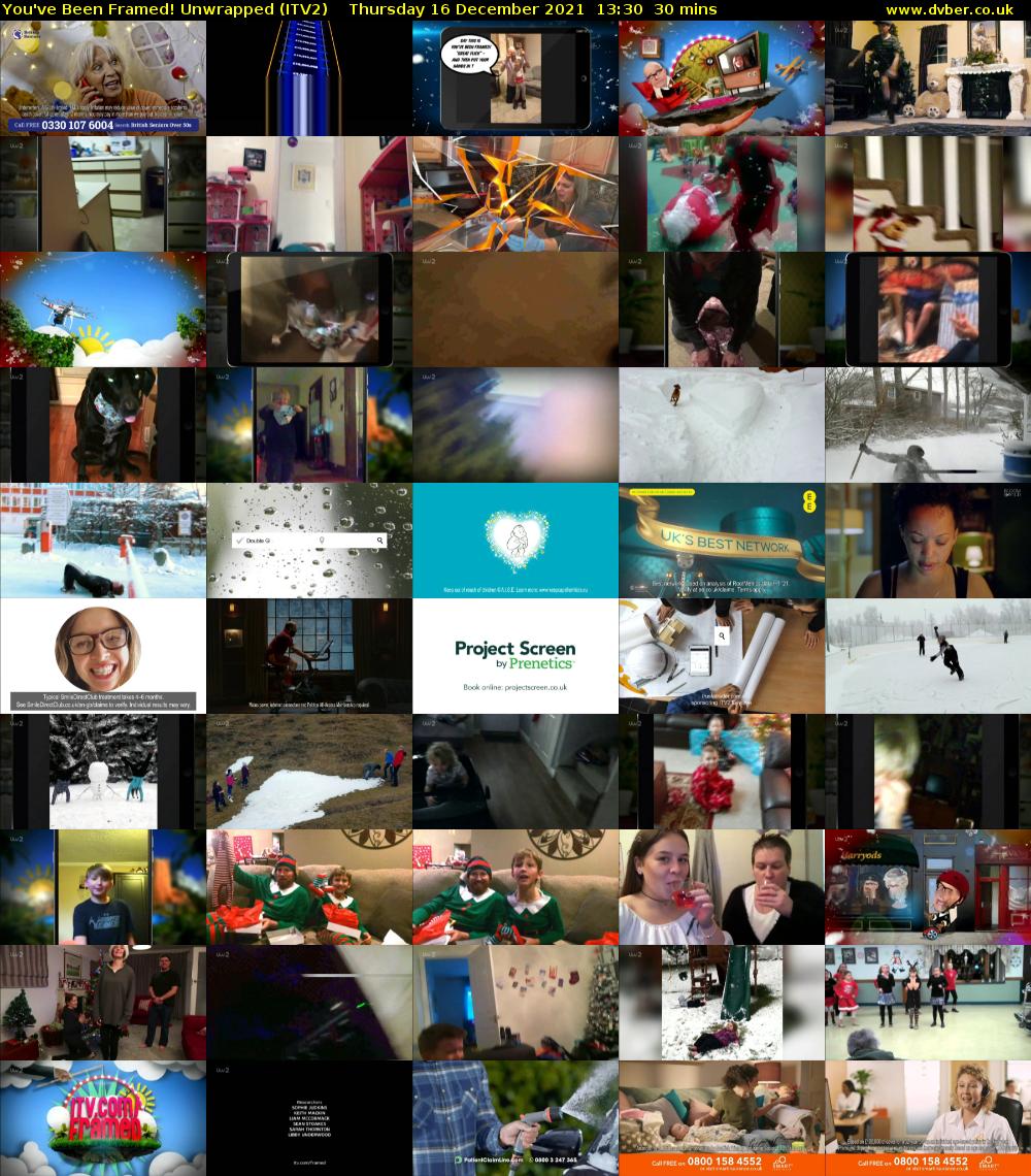 You've Been Framed! Unwrapped (ITV2) Thursday 16 December 2021 13:30 - 14:00