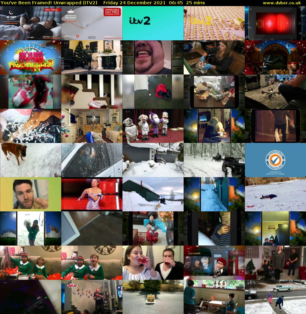 You've Been Framed! Unwrapped (ITV2) Friday 24 December 2021 06:45 - 07:10