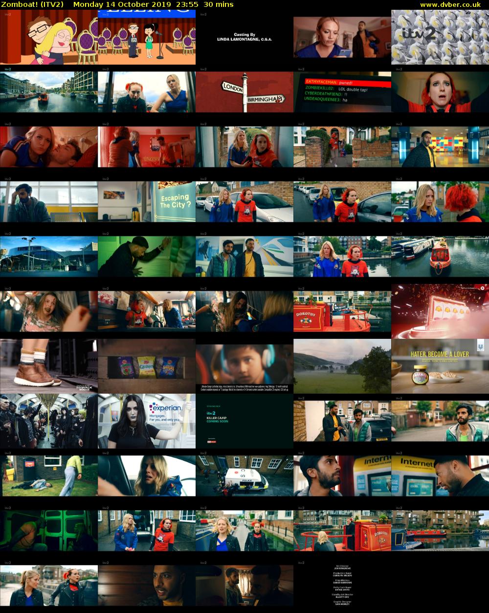 Zomboat! (ITV2) Monday 14 October 2019 23:55 - 00:25