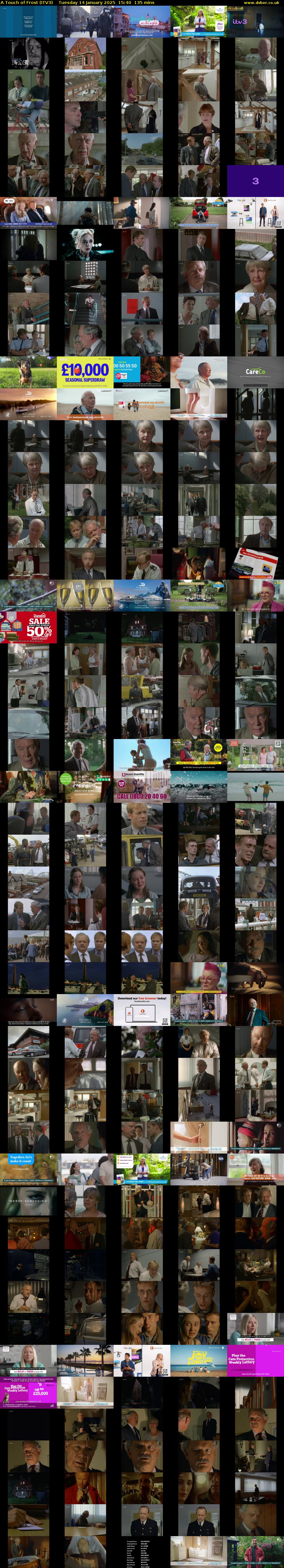 A Touch of Frost (ITV3) Tuesday 14 January 2025 15:40 - 17:55