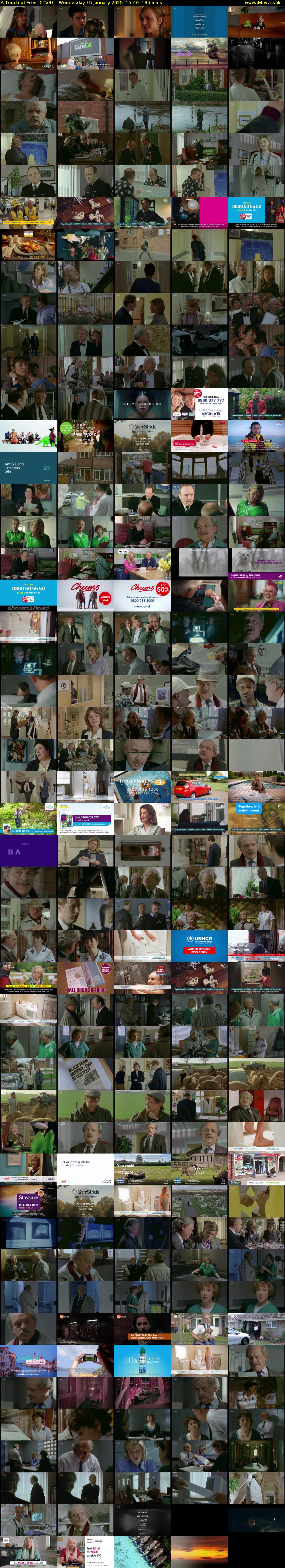 A Touch of Frost (ITV3) Wednesday 15 January 2025 15:40 - 17:55