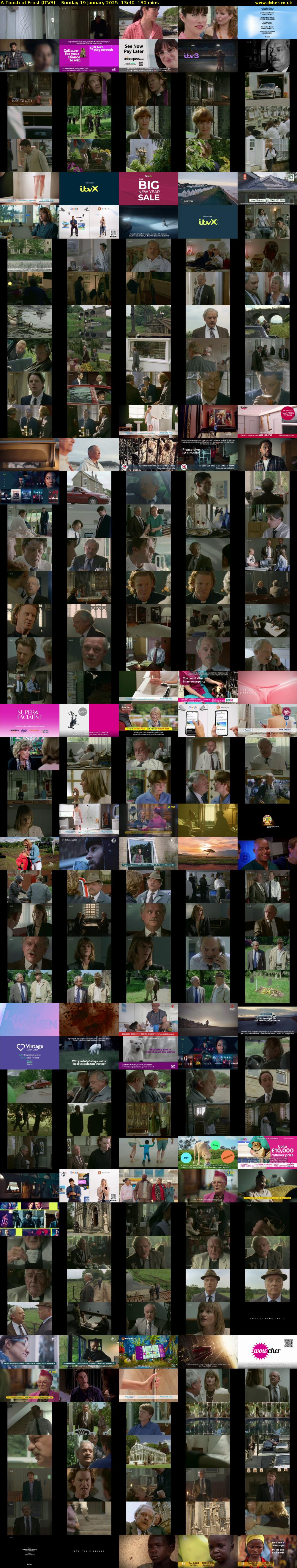 A Touch of Frost (ITV3) Sunday 19 January 2025 13:40 - 15:50