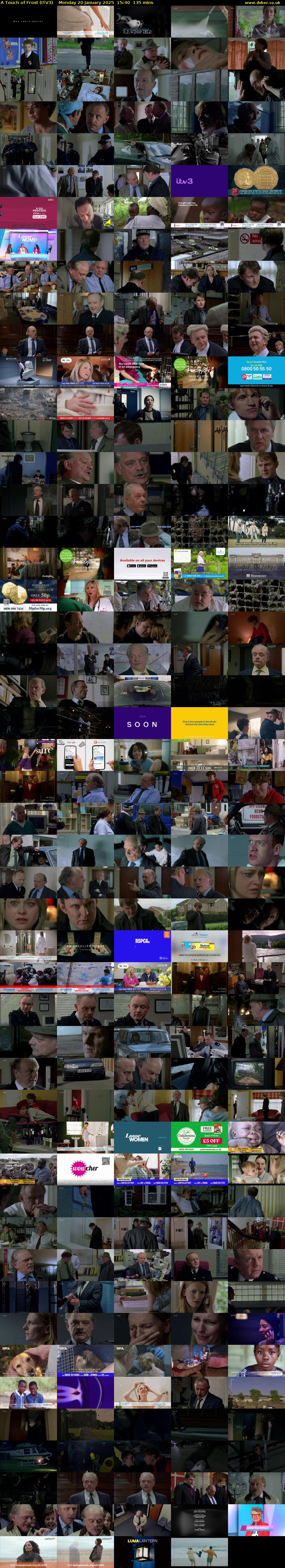 A Touch of Frost (ITV3) Monday 20 January 2025 15:40 - 17:55