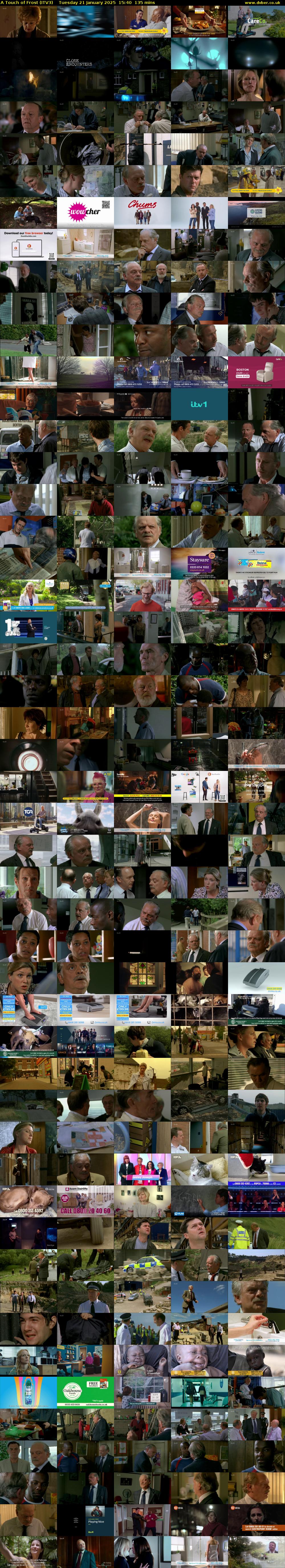 A Touch of Frost (ITV3) Tuesday 21 January 2025 15:40 - 17:55