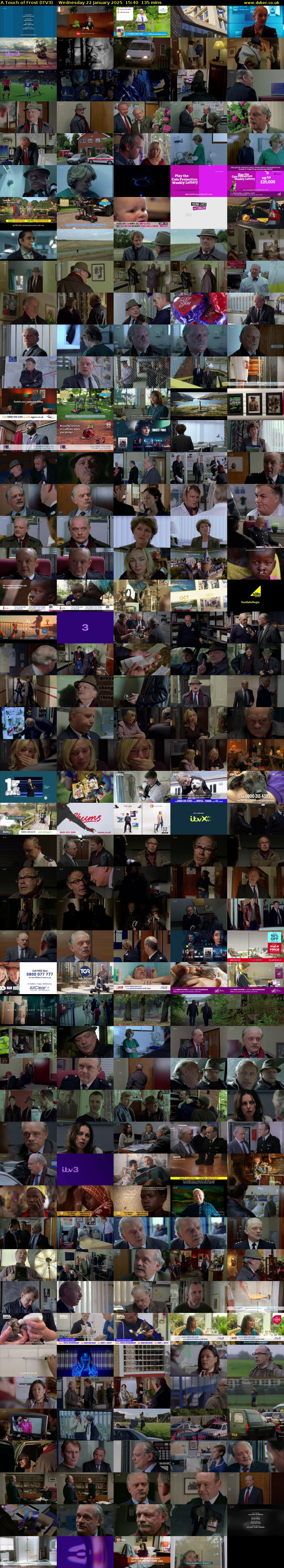 A Touch of Frost (ITV3) Wednesday 22 January 2025 15:40 - 17:55