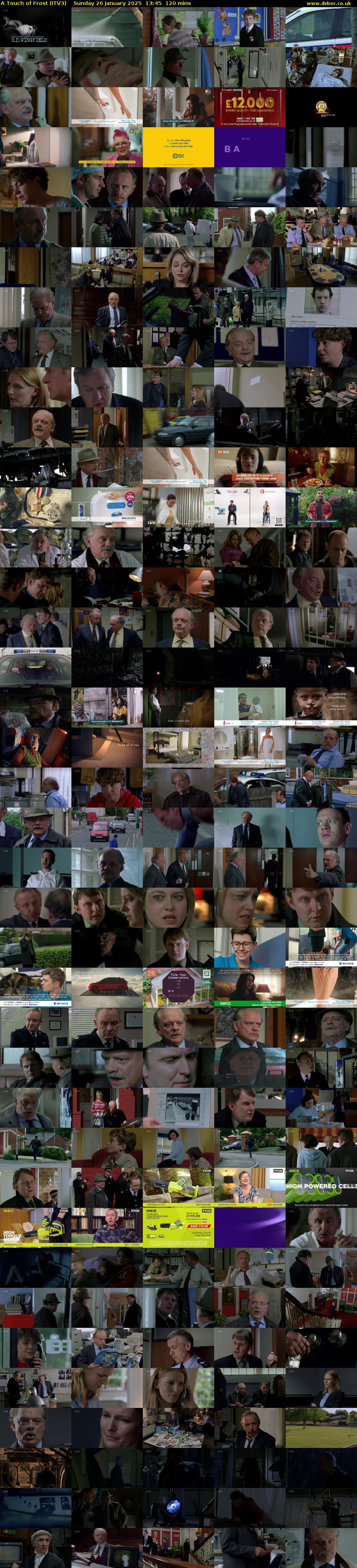A Touch of Frost (ITV3) Sunday 26 January 2025 13:45 - 15:45