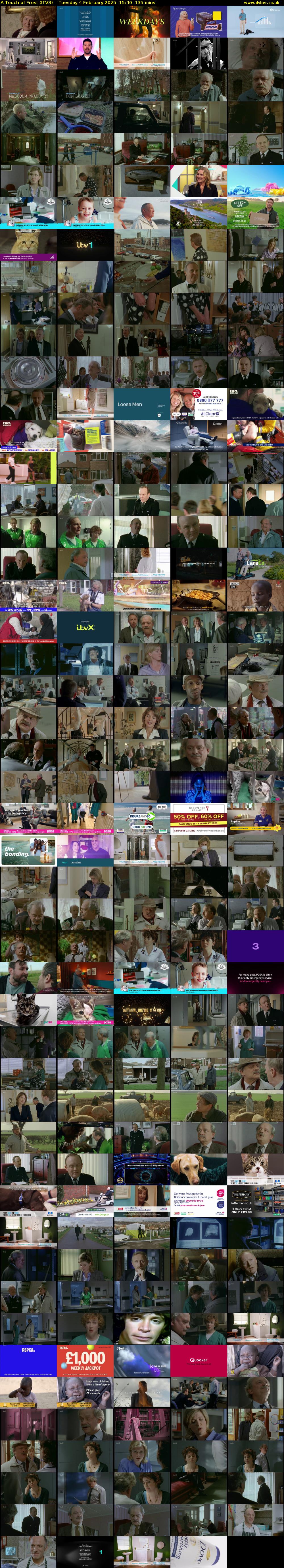 A Touch of Frost (ITV3) Tuesday 4 February 2025 15:40 - 17:55