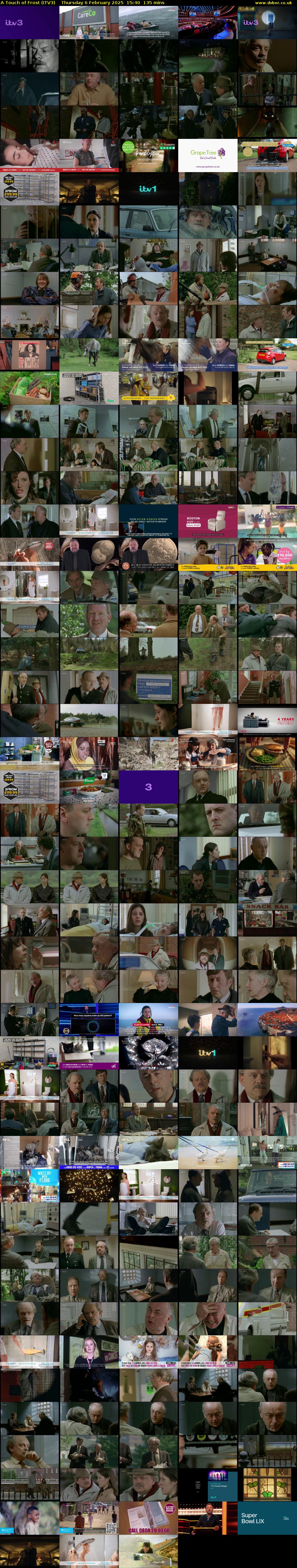 A Touch of Frost (ITV3) Thursday 6 February 2025 15:40 - 17:55