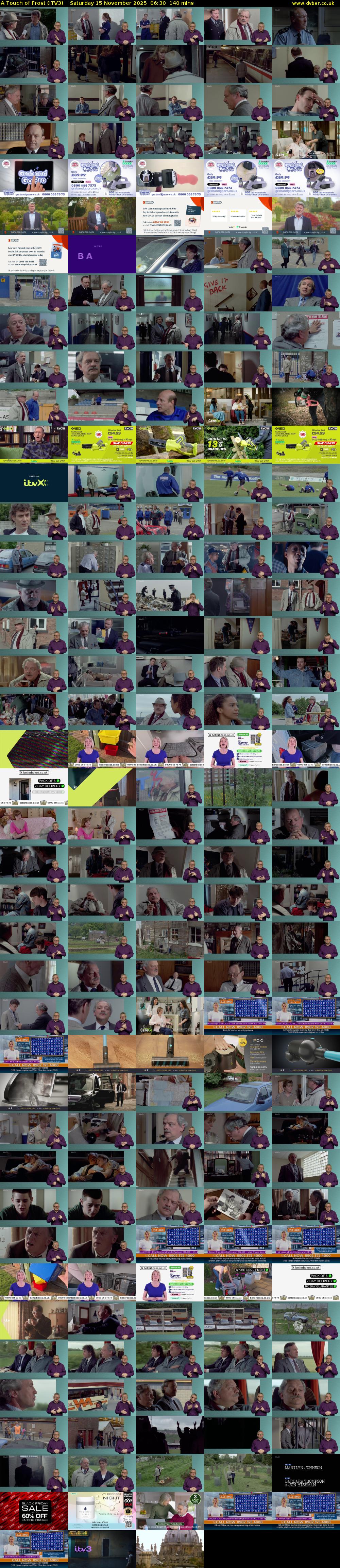 A Touch of Frost (ITV3) Saturday 15 November 2025 06:30 - 08:50