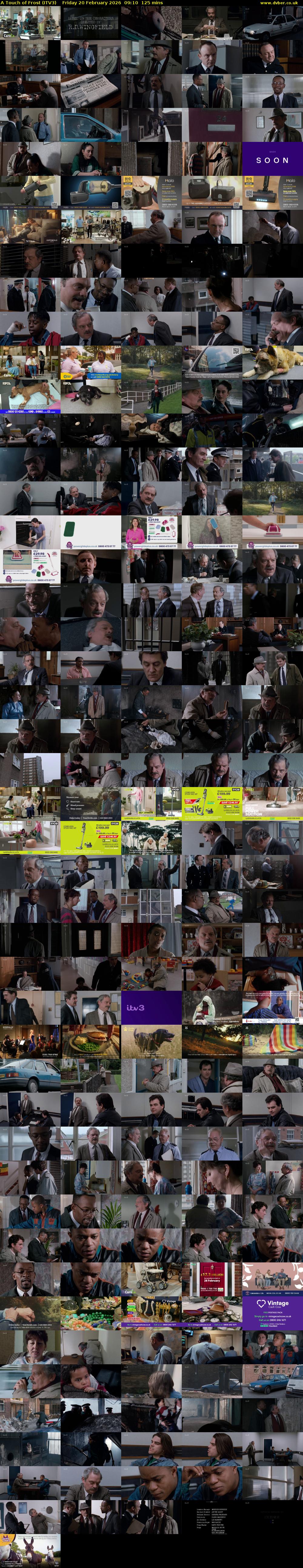 A Touch of Frost (ITV3) Friday 20 February 2026 09:10 - 11:15