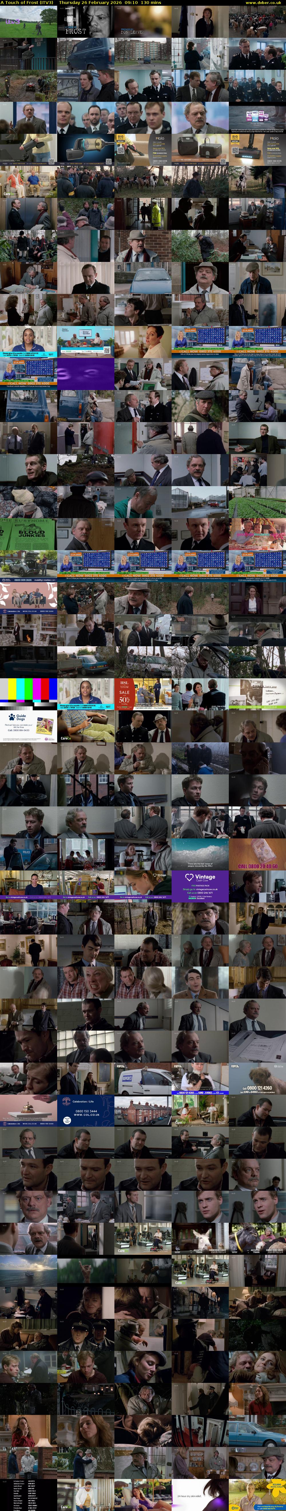 A Touch of Frost (ITV3) Thursday 26 February 2026 09:10 - 11:20