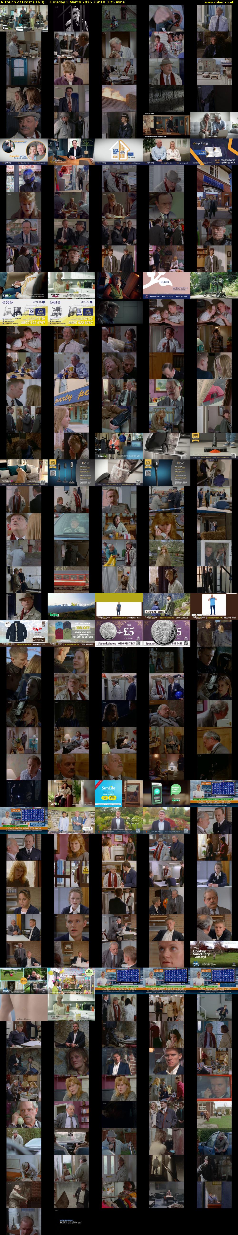 A Touch of Frost (ITV3) Tuesday 3 March 2026 09:10 - 11:15