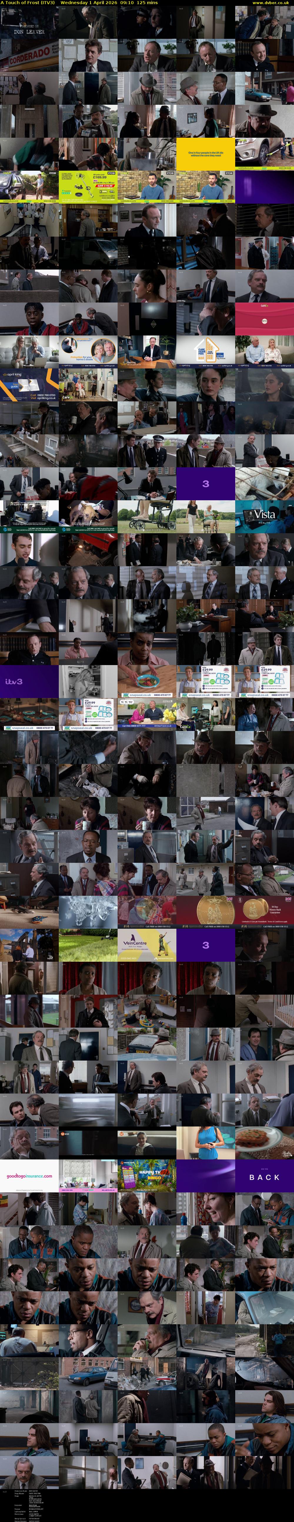 A Touch of Frost (ITV3) Wednesday 1 April 2026 09:10 - 11:15