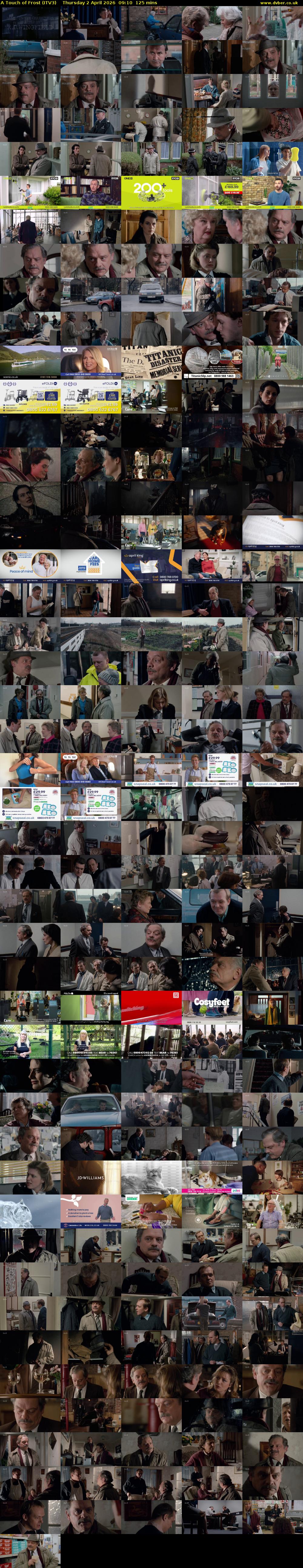 A Touch of Frost (ITV3) Thursday 2 April 2026 09:10 - 11:15