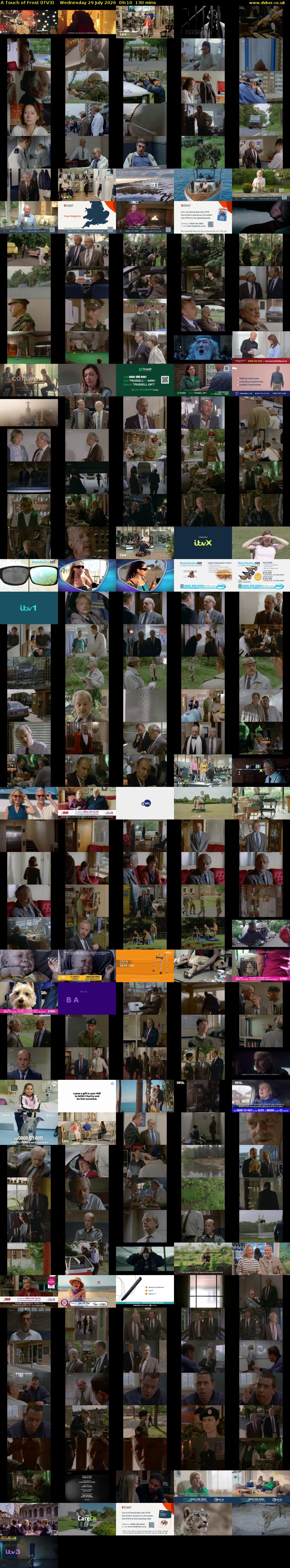 A Touch of Frost (ITV3) Wednesday 29 July 2026 09:10 - 11:20