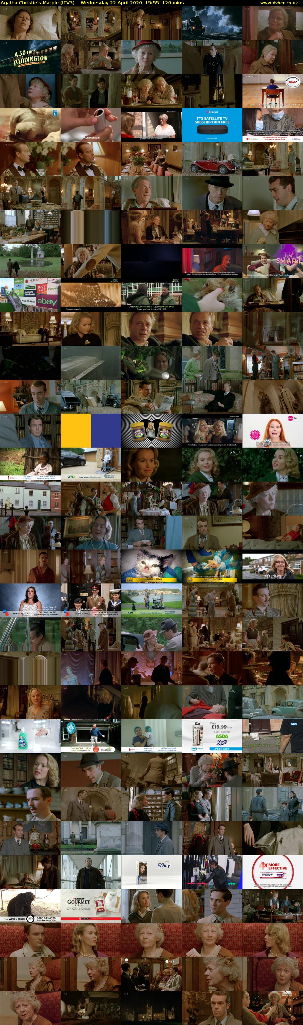 Agatha Christie's Marple (ITV3) Wednesday 22 April 2020 15:55 - 17:55