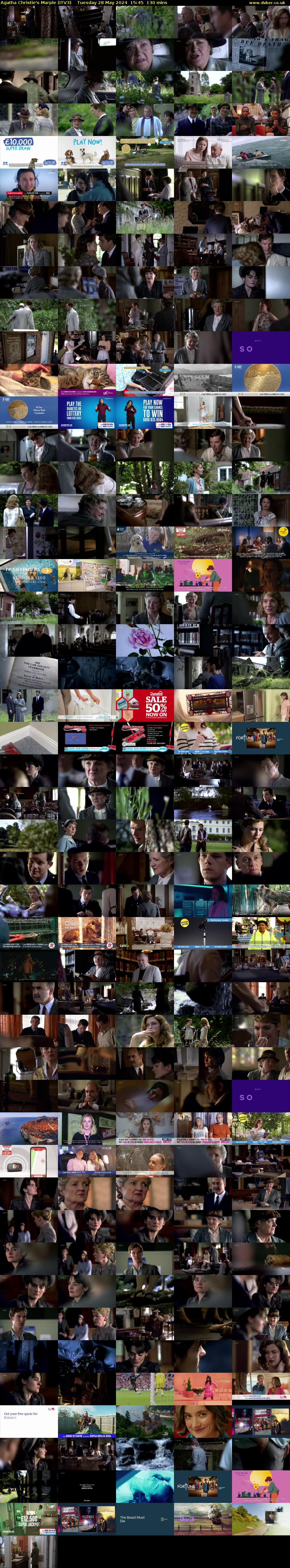 Agatha Christie's Marple (ITV3) Tuesday 28 May 2024 15:45 - 17:55